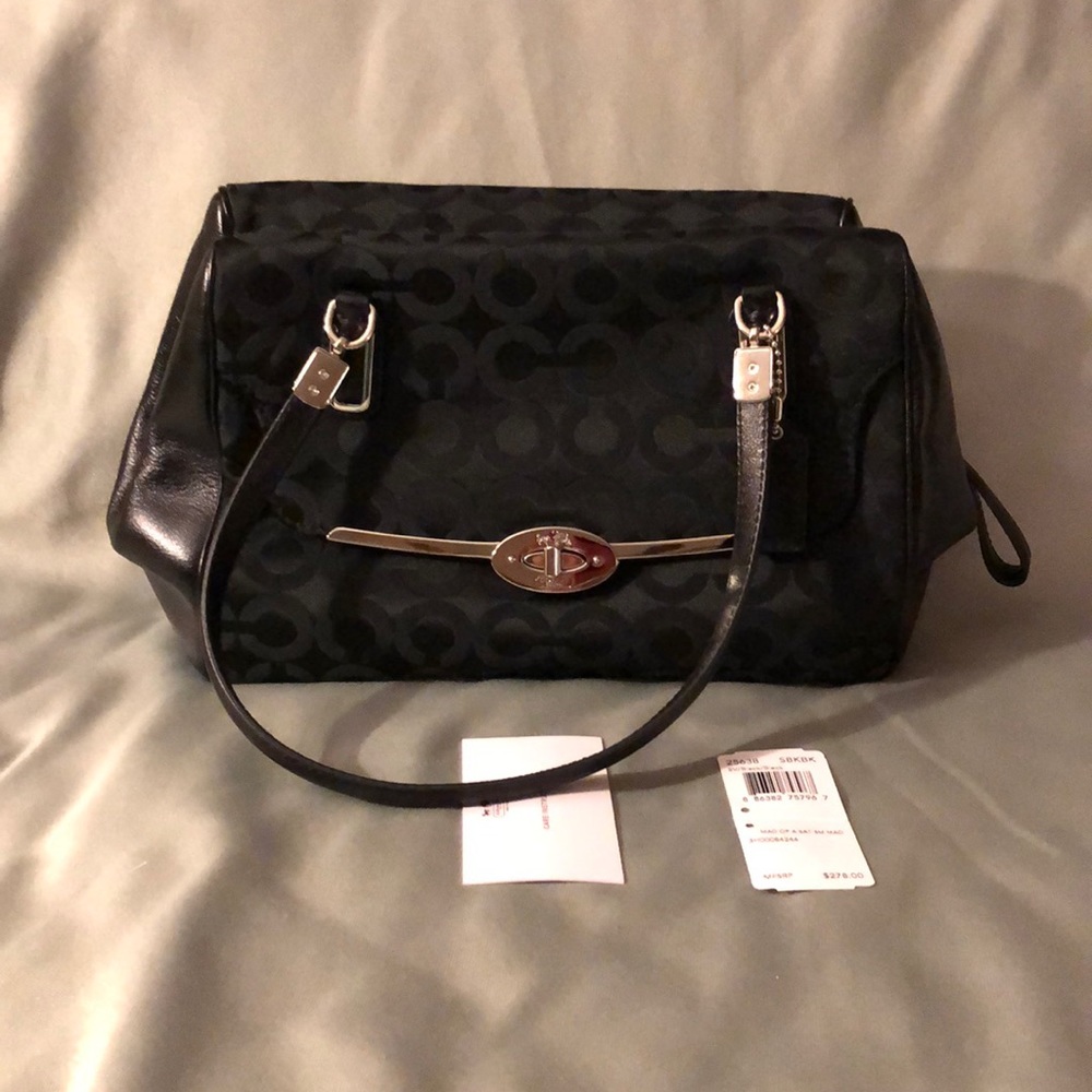 Coach C print and leather - EUC!